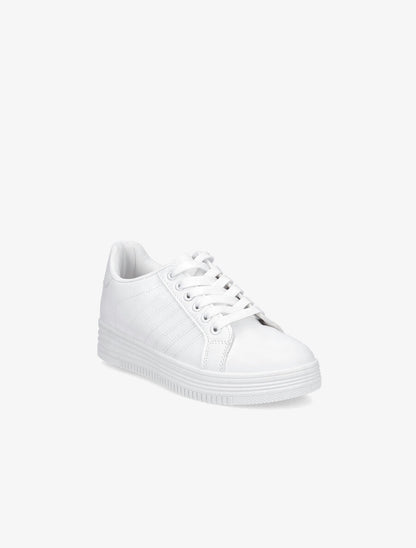 Tennis unis en simili - Blanc - 2