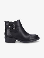 Bottines plates en simili - Noir - 5