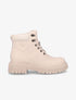 Boots crantées en suédine - Beige - 1