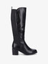 Bottes élastiquées en simili - Noir - 5
