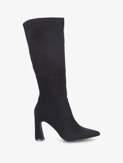 Bottes en suédine et talon haut - Noir - 5