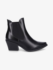 Bottines pointues patinées - Noir - 1