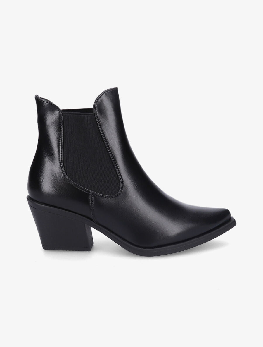 Bottines pointues patinées - Noir - 1
