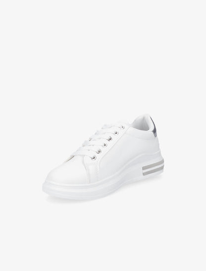 Tennis en simili à ornement pailleté - Blanc/argent - 3