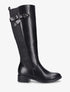 Bottes élastiquées en simili à sangles - Noir - 1