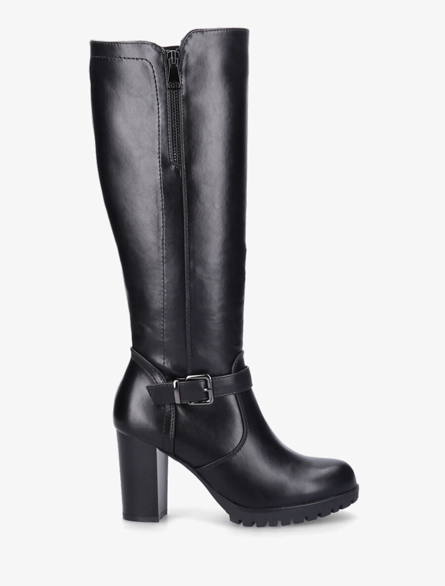 Bottes à talon et zip - Noir - 5