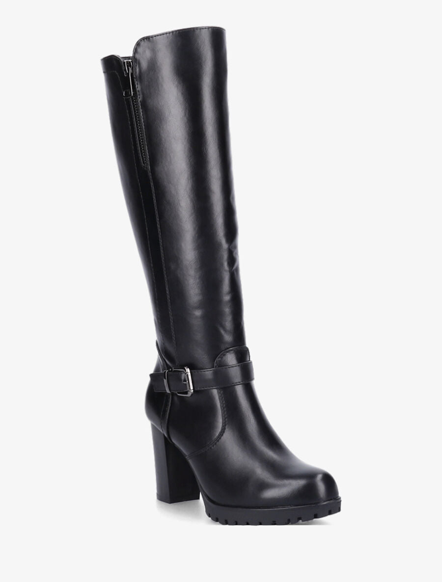 Bottes à talon et zip - Noir - 2
