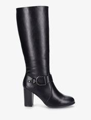 Bottes en simili à talon - Noir - 1