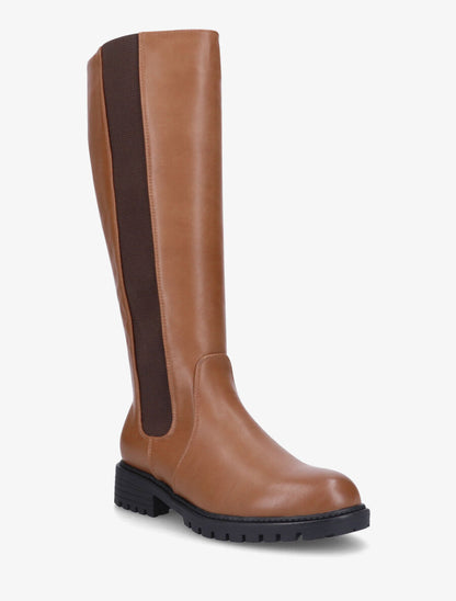 Bottes élastiquées à semelle crantée - Camel - 2