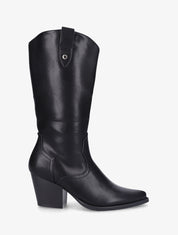 Bottes en simili style santiags - Noir - 5