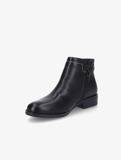 Bottines plates effet croco - Noir - 3