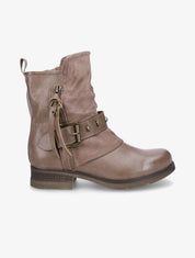 Boots montantes bi-matière à sangle - Taupe - 1