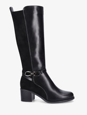 Bottes bi-matière à talon - Noir - 1