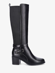 Bottes simili à côté élastiqué - Noir - 5