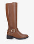 Bottes classiques élastiquées en simili - Camel - 5