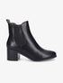 Bottines en simili à talon - Noir - 5