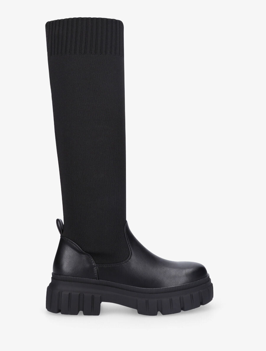 Bottes chaussettes en maille - Noir - 5