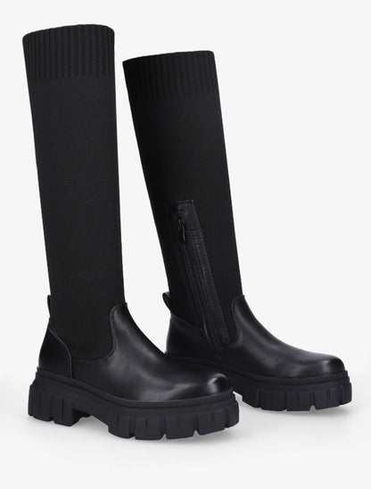 Bottes chaussettes en maille - Noir - 4
