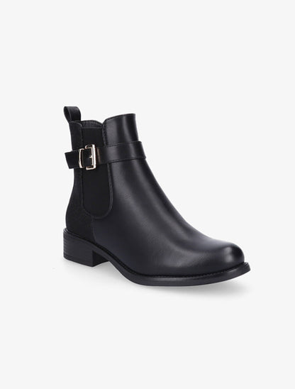 Bottines à contrefort irisé et sanglé - Noir - 2