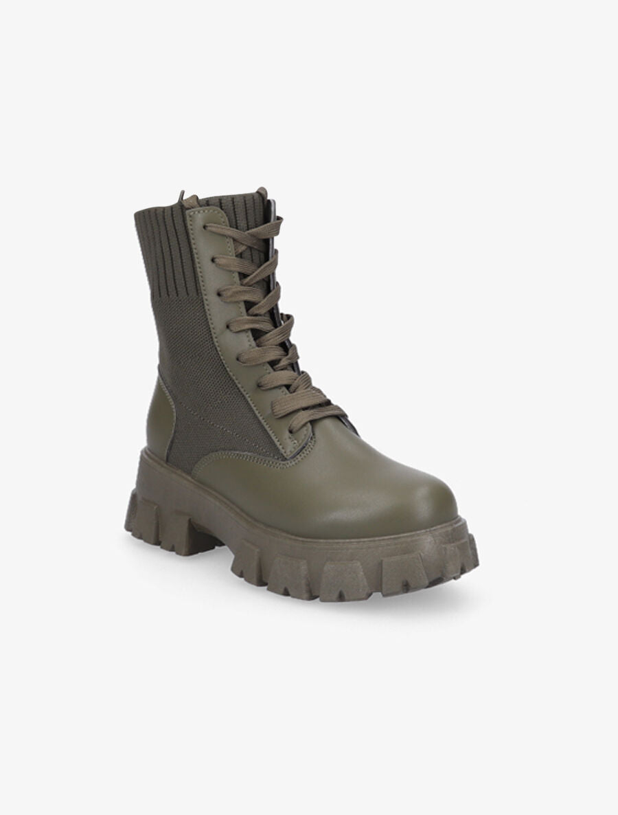 Rangers bi-matière - Kaki - 2