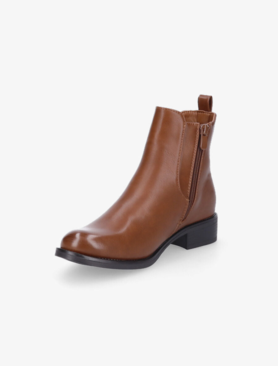 Boots style chelsea en simili - Camel - 3
