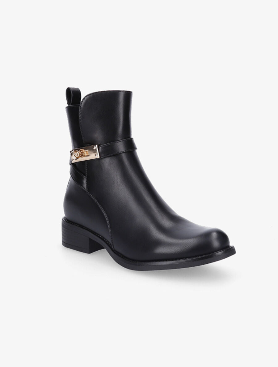 Bottines à sangles stylisées - Noir - 2