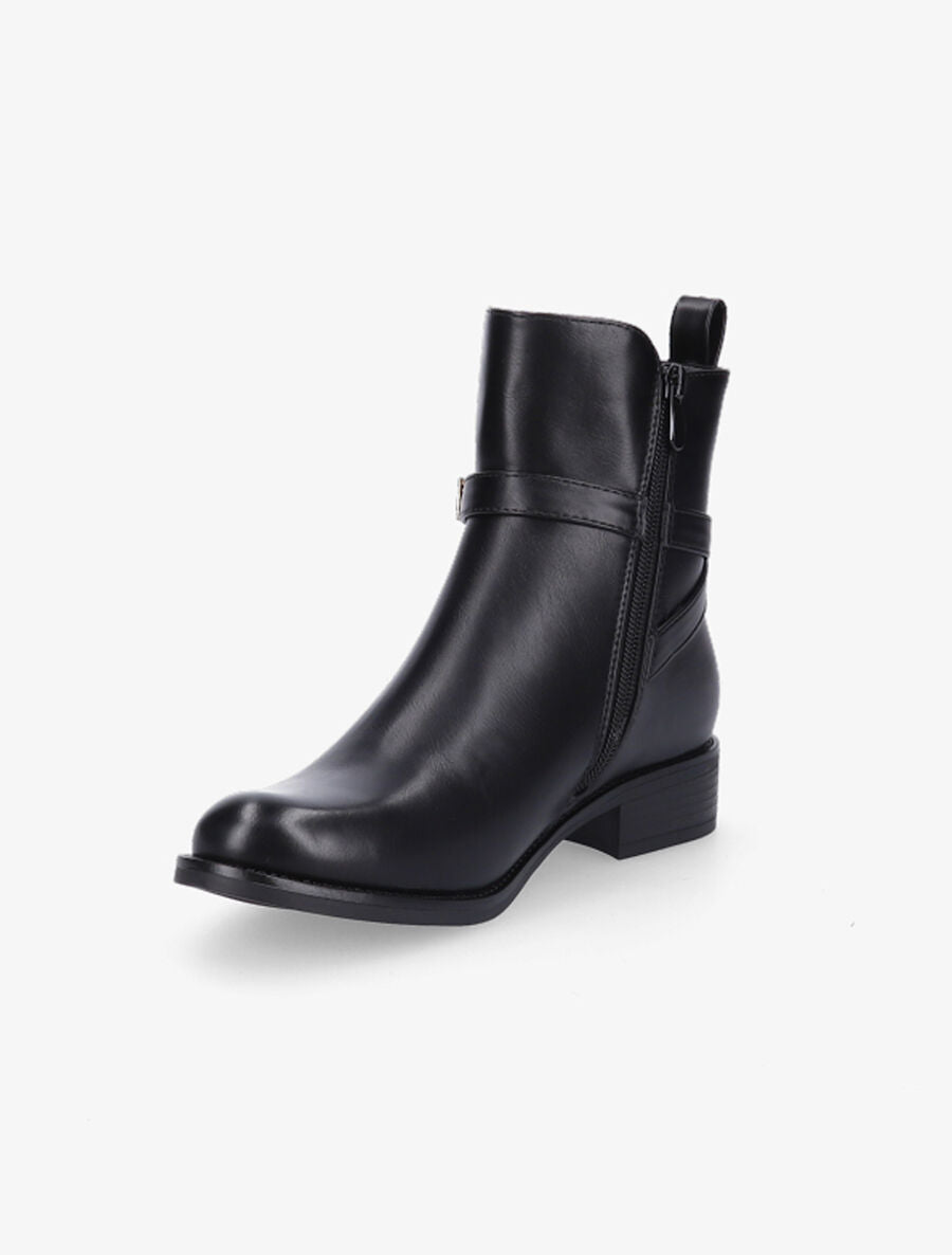 Bottines à sangles stylisées - Noir - 3
