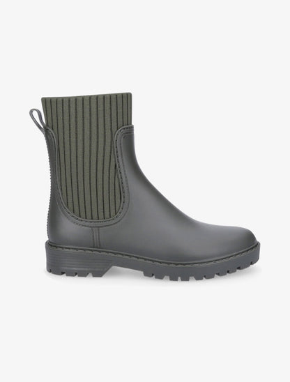 Bottines style chaussettes - Kaki - 5