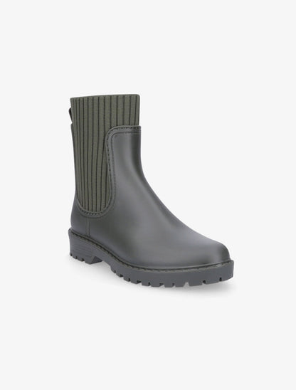 Bottines style chaussettes - Kaki - 2