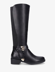Bottes élastiquées à sangle nouée - Noir - 5