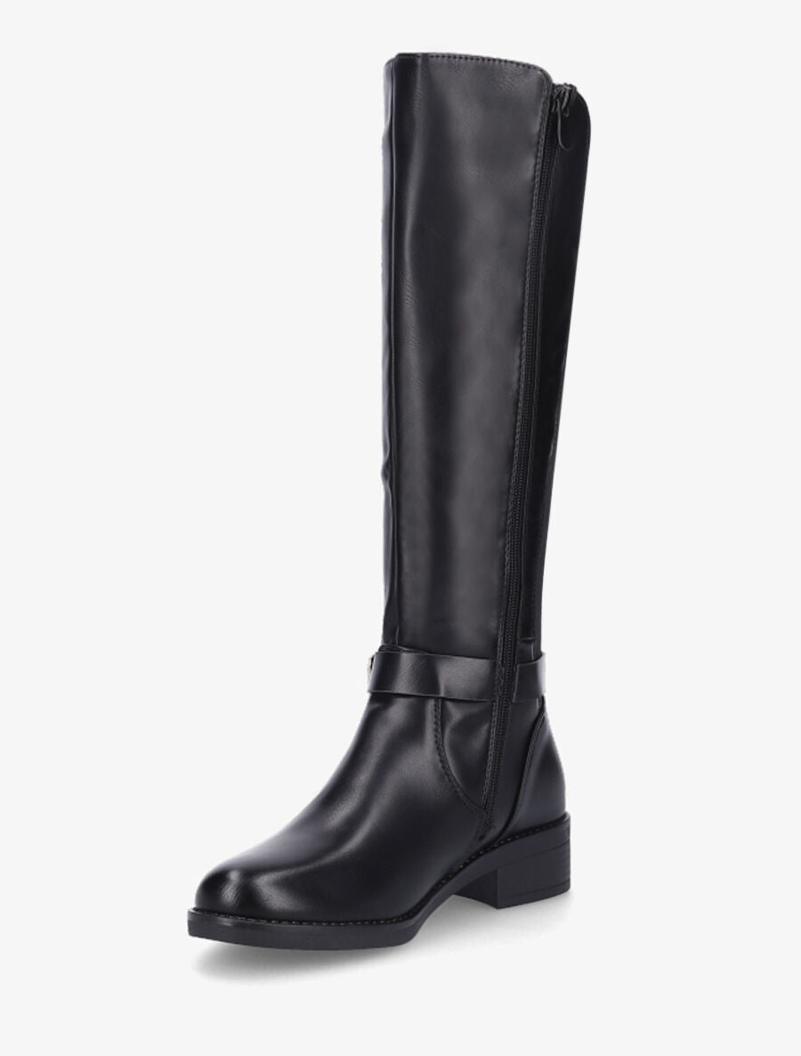 Bottes élastiquées à sangle nouée - Noir - 3