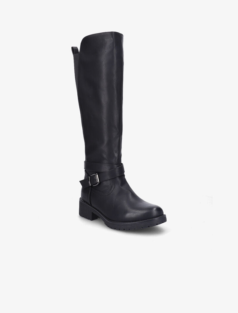 Bottes élastiquées à boucle - Noir - 2