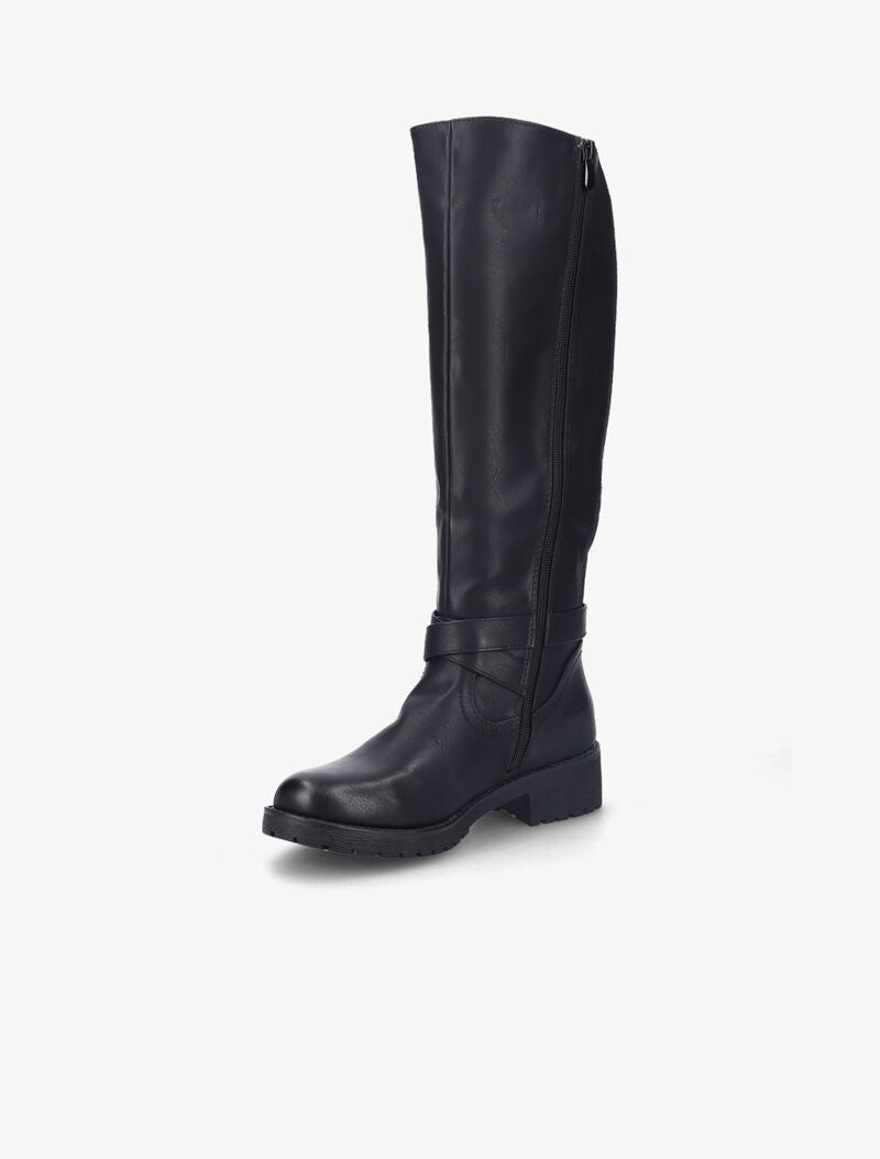 Bottes élastiquées à boucle - Noir - 3