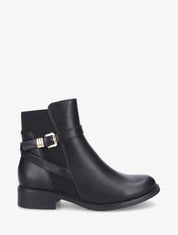 Bottines élastiquées à boucle - Noir - 1