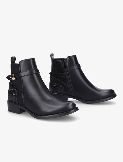 Bottines à contrefort pailleté - Noir - 4