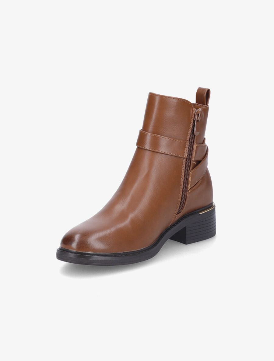 Bottines à contrefort à empiècement métal - Camel - 3