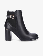 Bottines à talon et boucle - Noir - 1