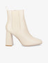Bottines à talon haut et bout carré - Beige - 1