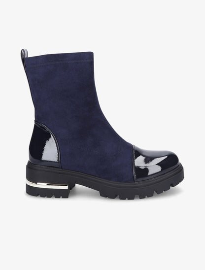Bottines à bout vernis - Marine - 1