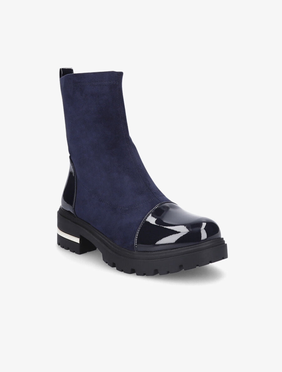 Bottines à bout vernis - Marine - 2