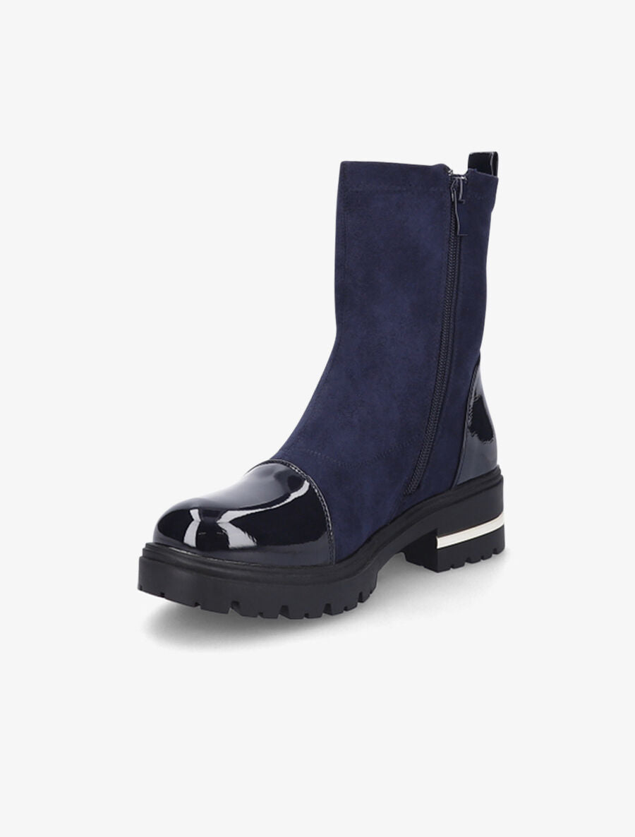 Bottines à bout vernis - Marine - 3