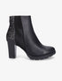Bottines bi-matière à sequins - Noir - 1