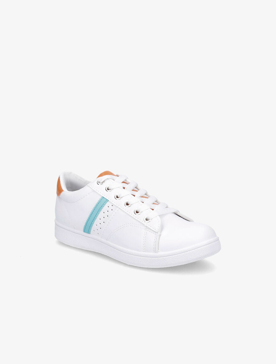 Sneakers à contrefort contrastant - Turquoise - 2