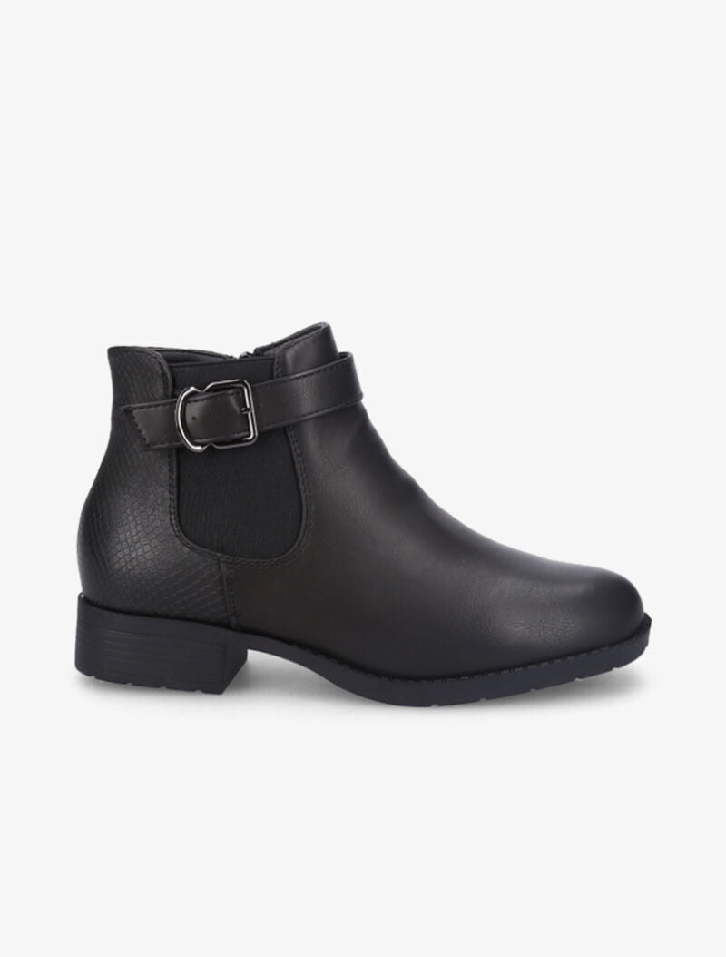 Bottines à contrefort effet écailles - Noir - 5