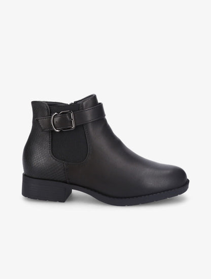 Bottines à contrefort effet écailles - Noir - 5