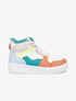 Sneakers montantes en simili - Orange - 5