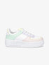 Sneakers à plateforme et couleurs contrastantes - Rose - 1
