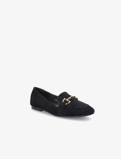 Mocassins à boucle en suédine - Noir - 2