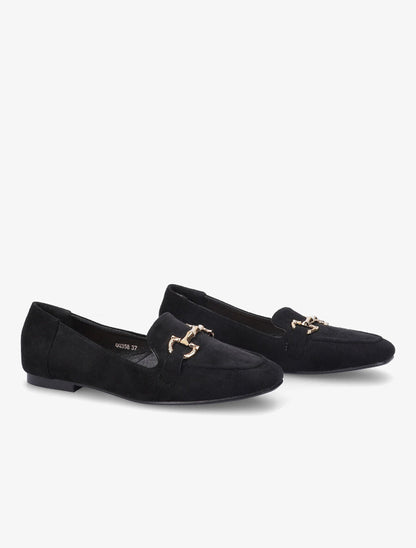 Mocassins à boucle en suédine - Noir - 4