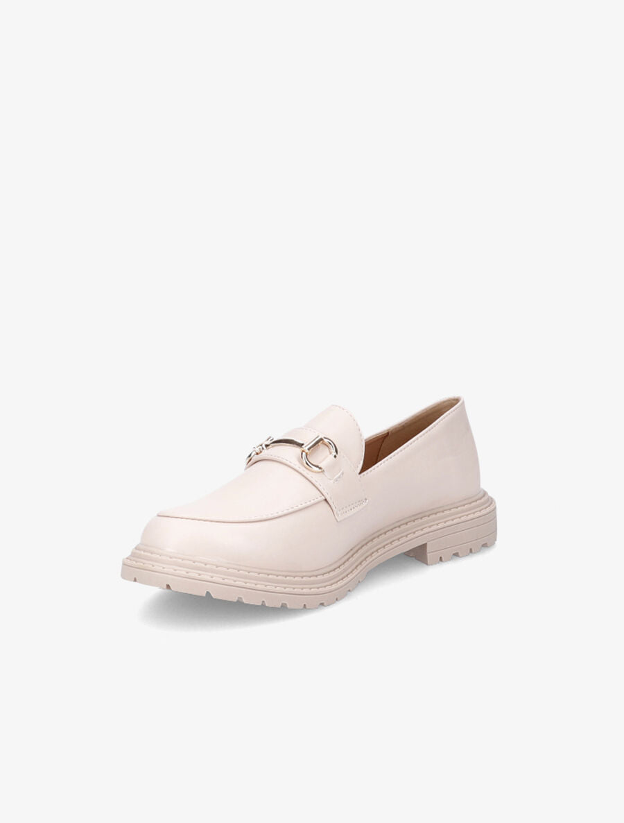 Mocassins en simili et boucle - Beige - 3